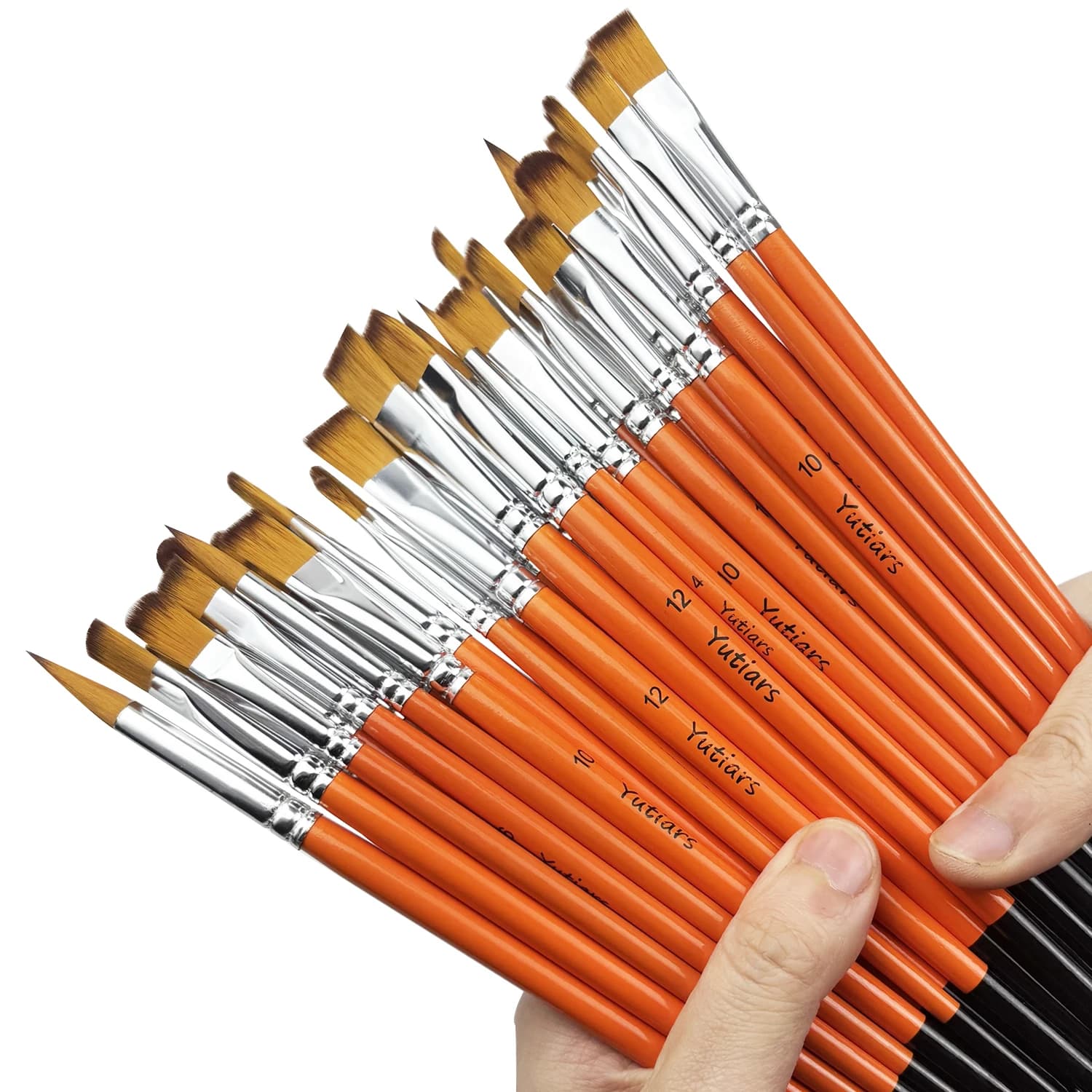 Yutiars Professional Artist Paint Brush Set - 5 PCS, Nylon Bristles for Watercolor, Acrylic, Oil Painting, Crafts & Face Body