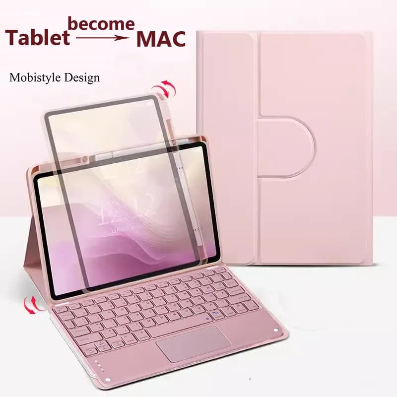 Per Smausng Galaxy Tab S11 2025 A11 Plus 11 S10 Lite FE S9 S7 S8 Custodia con tastiera magnetica con rotazione di 360 gradi da 11 pollici con slot per penna