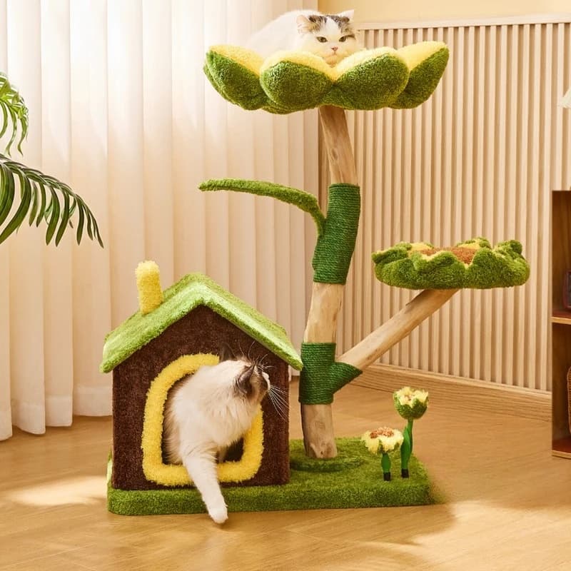 Indoor Scratcher Cat Tower Hiding House Modern Toys Cat Tower Gym Condo Luxury Accessories Things Cosas Para Gatos Pet Furniture
