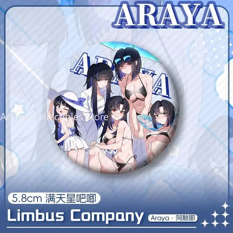 Anime Limbus Company Araya Ryoshu Cosplay Acrylic Stand Figure Model Badge Brooch Colored Paper Acrylic Brick