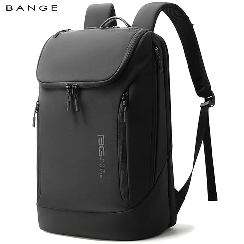BANGE Nuovo zaino da uomo antirughe morbido in nylon casual per borsa da viaggio impermeabile per laptop da 15,6 pollici con zaini maschili leggeri
