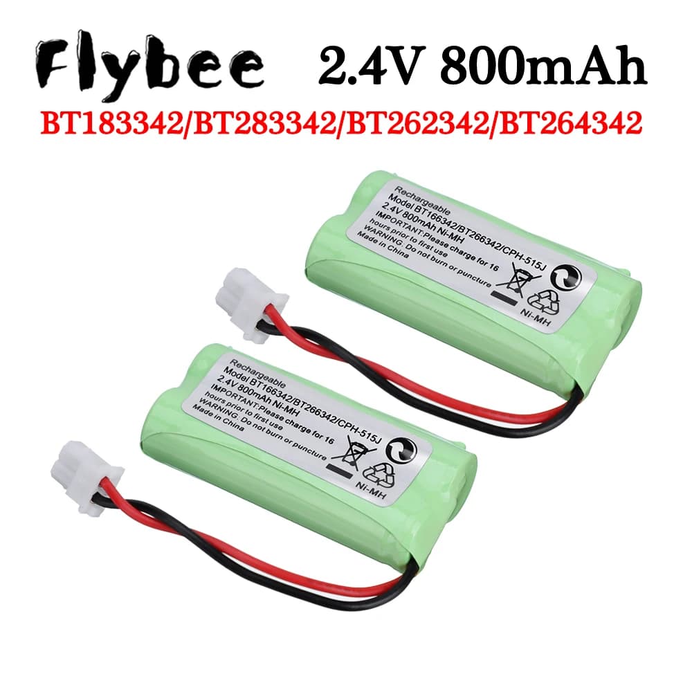 2 pezzi 800 mAh 2,4 V BT- 166342 Batteria ricaricabile AAA Ni-MH per telefono cordless BT 166342 166342 BT- 266342 BT 183342 BT 283342 Celle