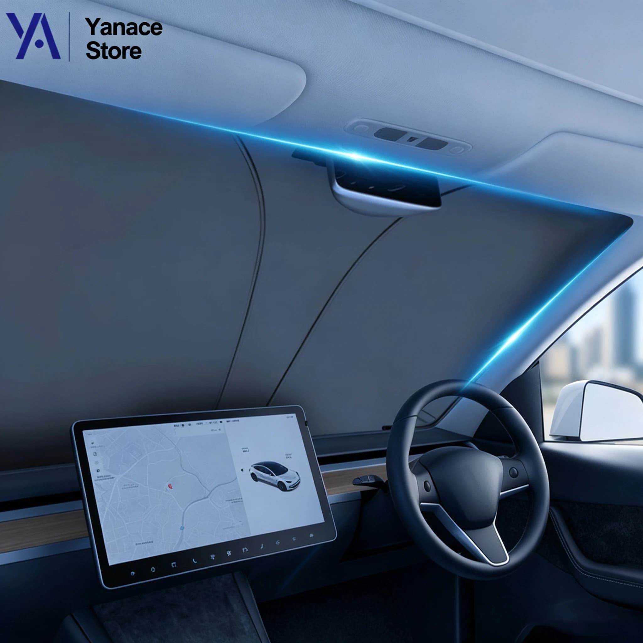 Portable Universal Car Windshield Sun Shade,Heat Insulation Front Cover,Summer Sunscreen Thermal Shade,Auto Interior Accessories
