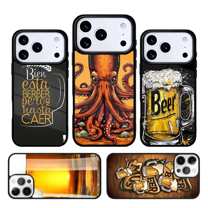 Cover per telefono a forma di boccale da birra per iPhone 11 12 13 14 15 16e 17 Pro Max e iPhone 17 Air
