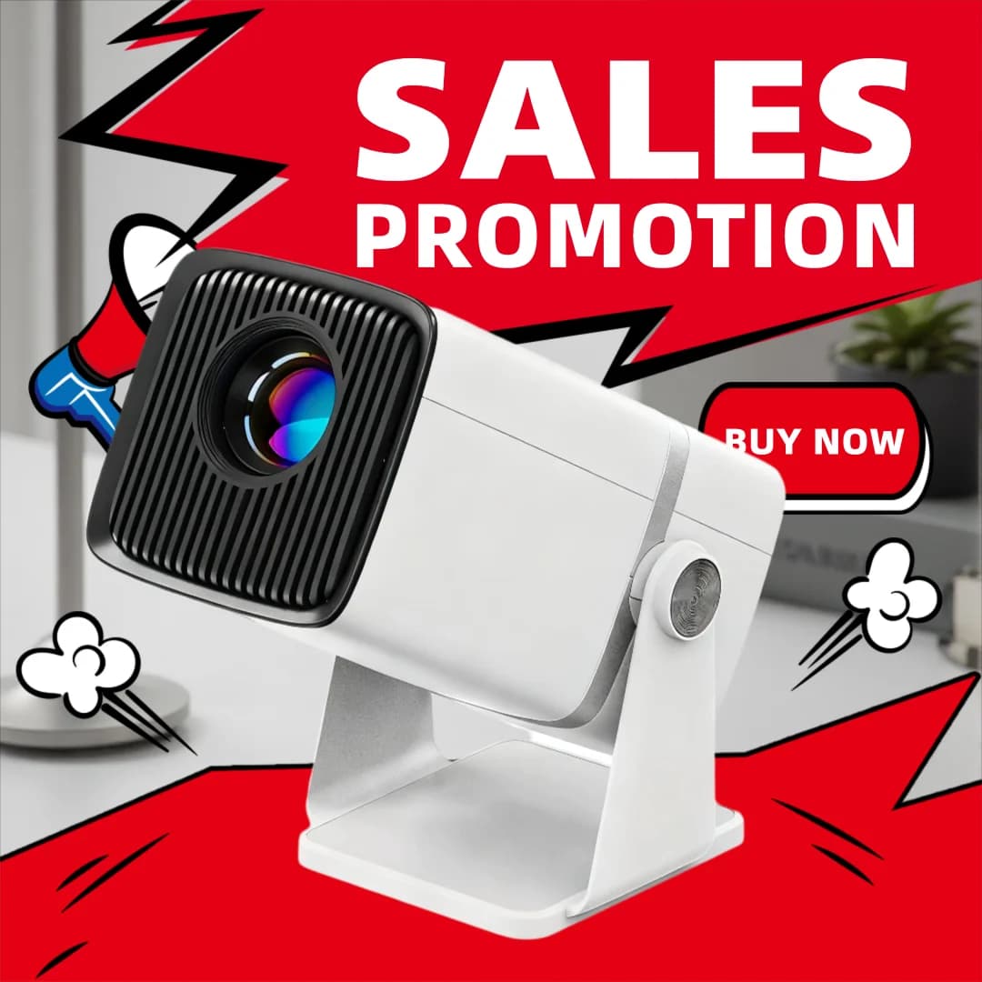 NUOVO Proiettore 4K HD A86W Android WiFi 3D, Mini Proiettore Portatile per Home Theater, per Serate Cinematografiche Indoor/Outdoor