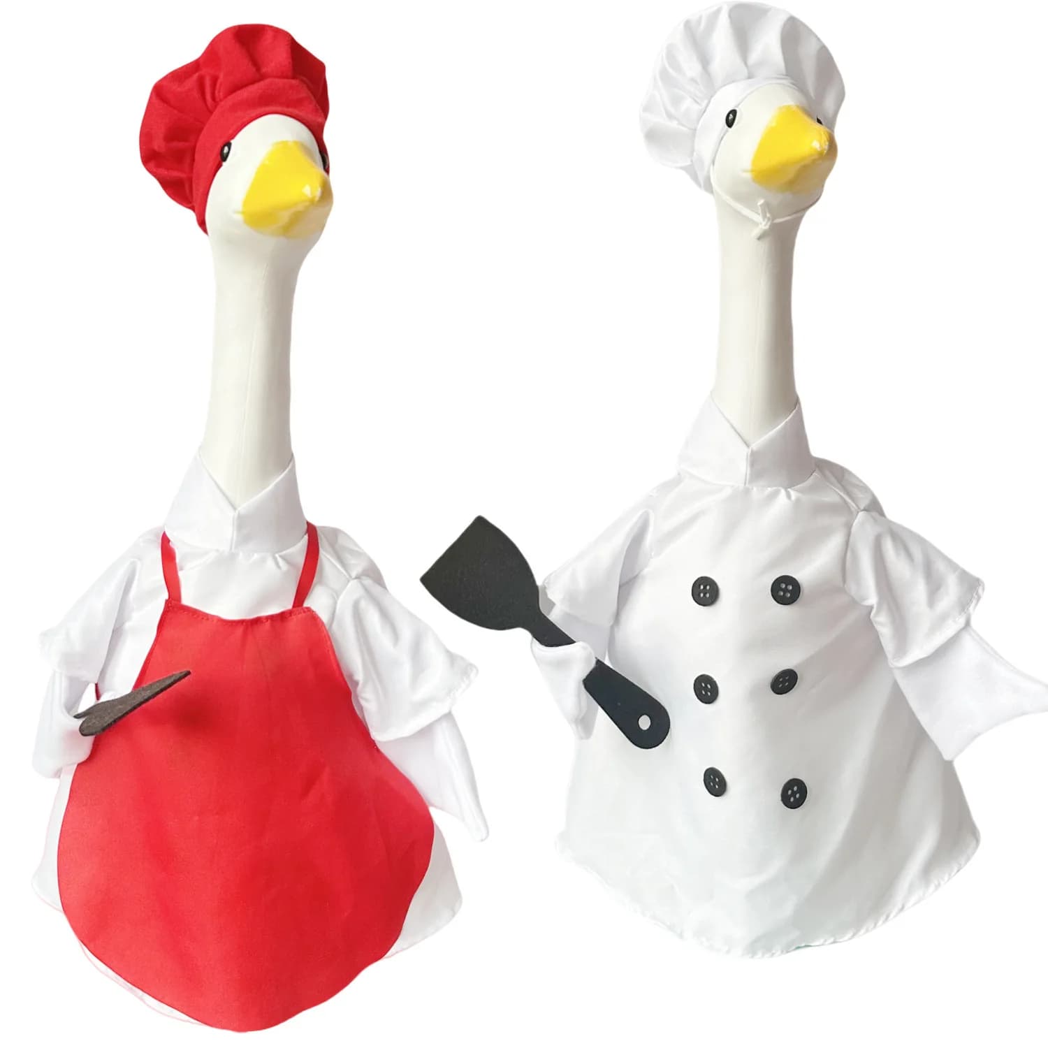 Chef Style Porch Goose Costume Apron Uniform Outdoor Goose Decoration Dress Up Set