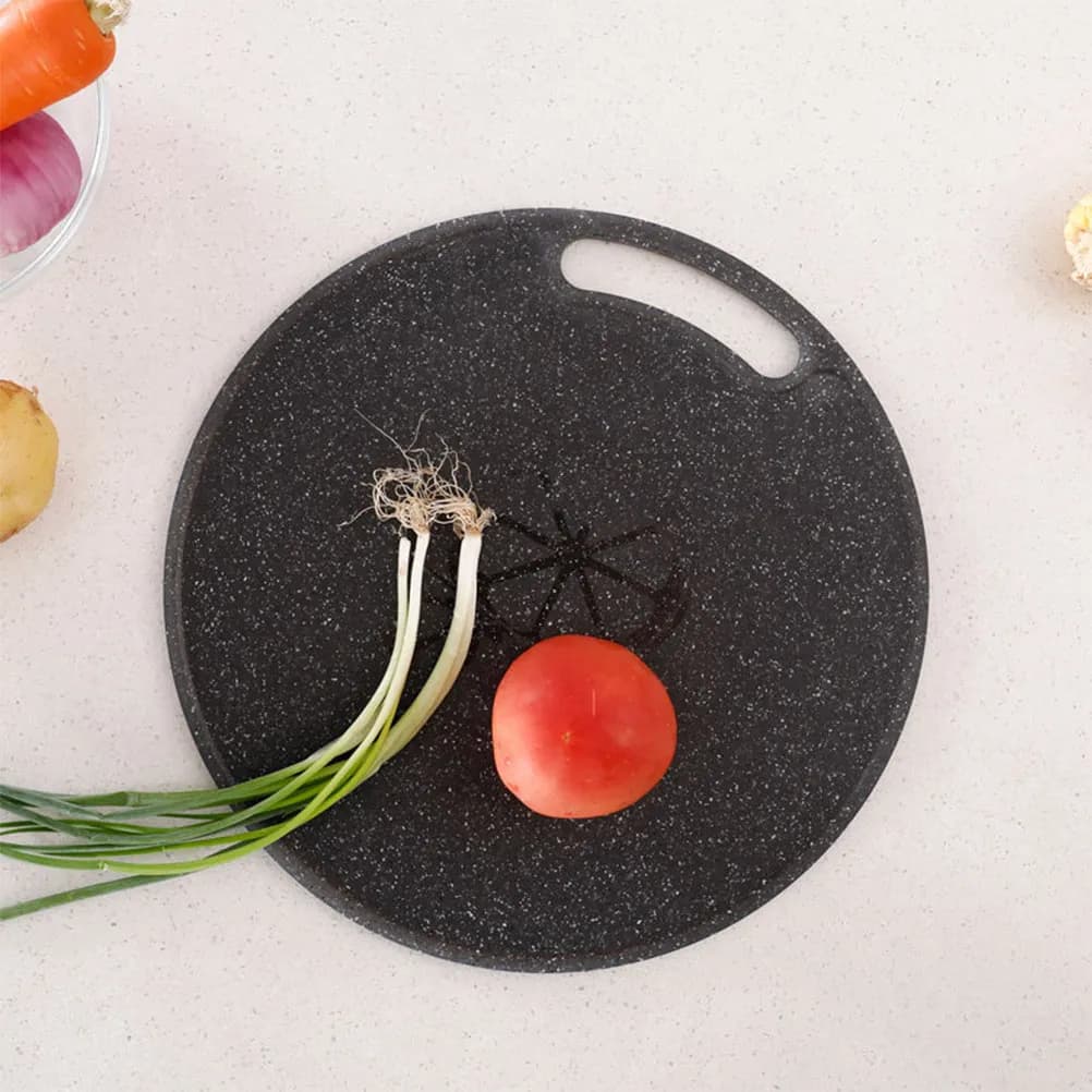 Plastic cutter Effetto Marmo 35x0,8cm, Anti-slip, for Vegetables, Fruit, Meat, Bread, Pizza, Sushi