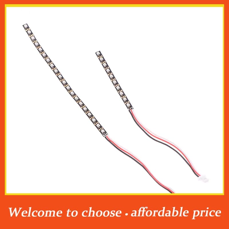 Nuova Scheda Flessibile con Chip WS2812, Larghezza 3.5mm, 5V, con 10/20 LED RGB Integrati, Lunghezza 50/100mm per Droni da Corsa RC FPV