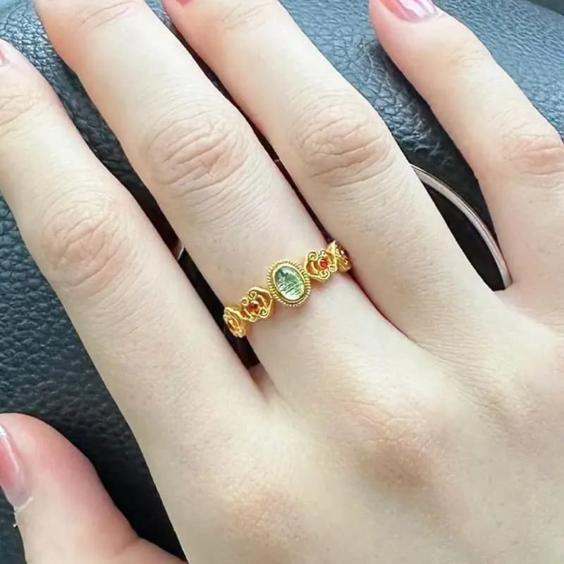 New in retro style short pearly ring exquisite light luxury rings for women romantic wedding party fine jewelry banquet