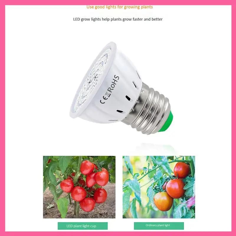 ABNM LED Plant Growth Lamp Full spectrum plant growth lamp for organic plants with hydroponic seeds of flowers 8 pieces