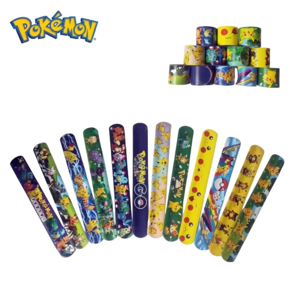 Pokemon Simpatico braccialetto Pikachu Braccialetti Una varietà di personaggi delle bambole anime Bambini Pat Circle Giocattoli educativi Regalo di compleanno