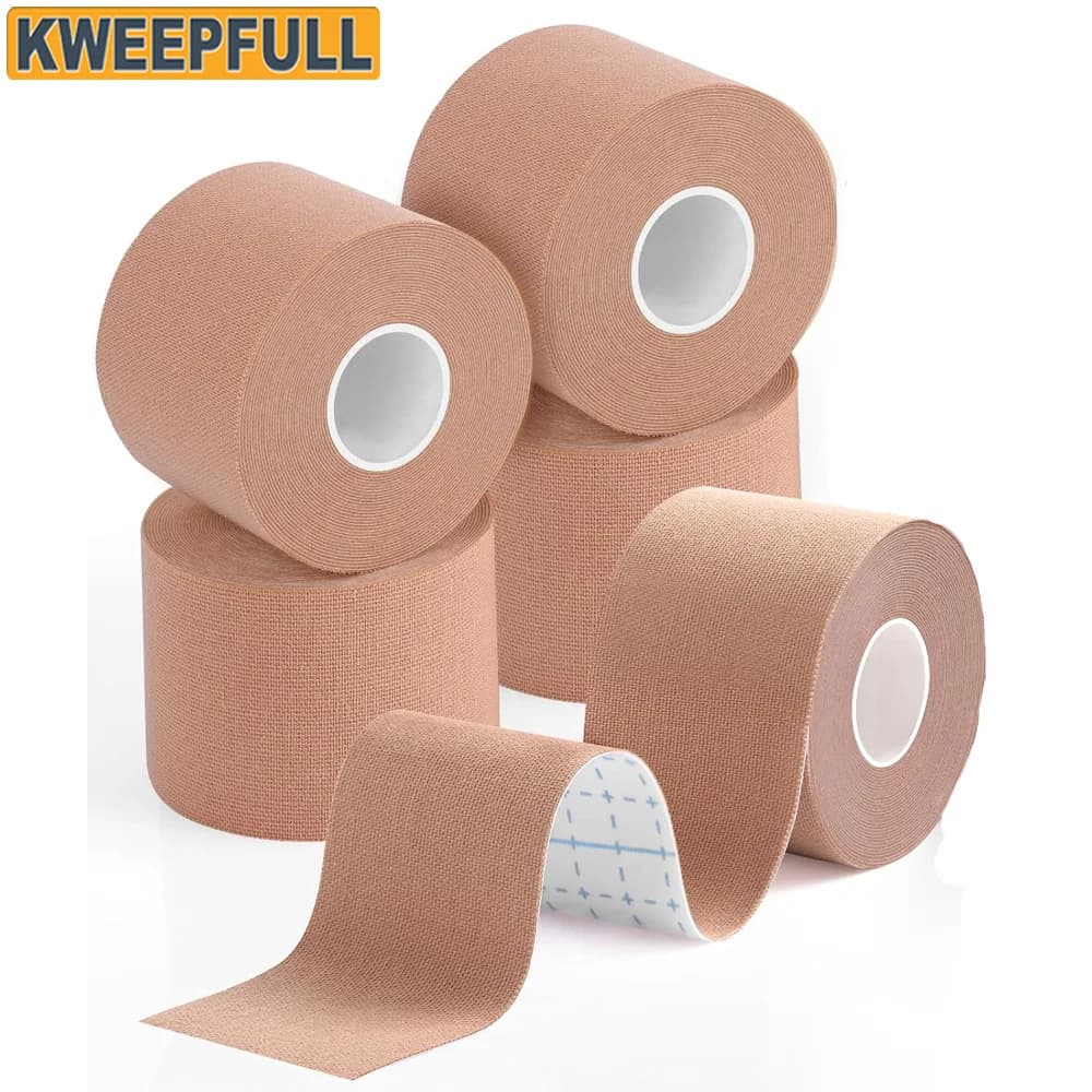 Nastro kinesiologico da 5 rotoli pretagliato | Nastro sportivo elastico impermeabile, nastro sportivo adesivo per alleviare il dolore muscolare e supporto articolare