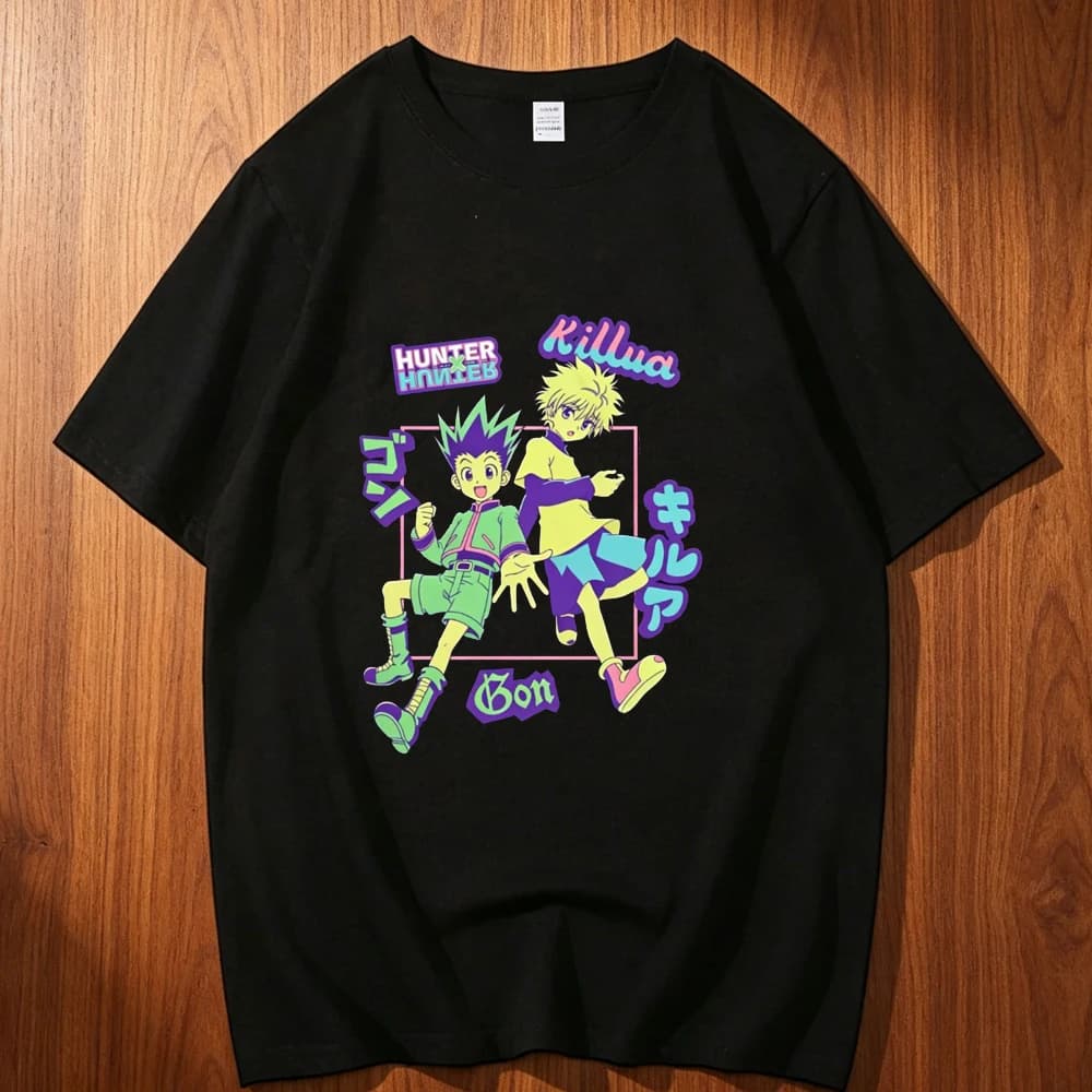 Hunter x Hunter cotton tshirt teen University 2000s Comfortable shirt Graphic Pop Culture Classic korean clothes graphic