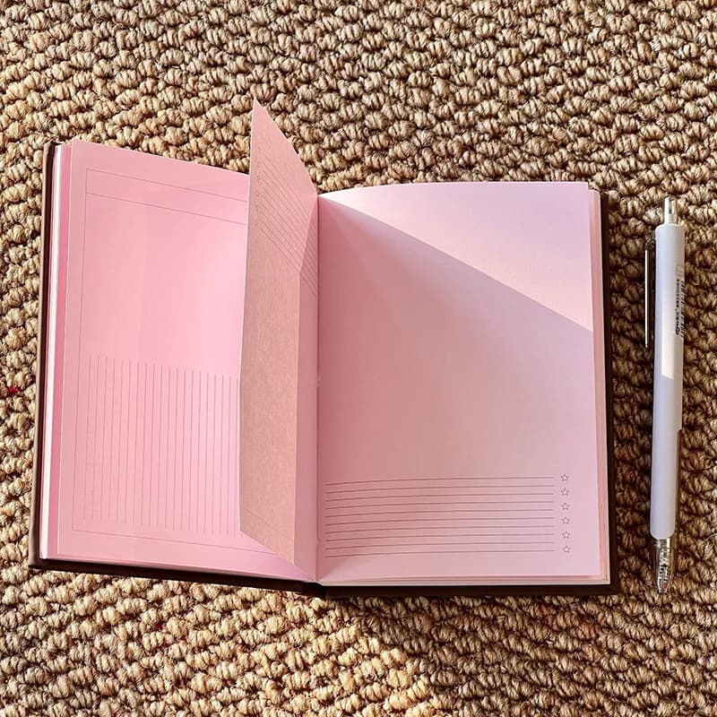 Agenda A6 Kawaii, diario per appunti, diario di viaggio, regalo per ragazze, quaderno rosa con fragole e cioccolato, carino.