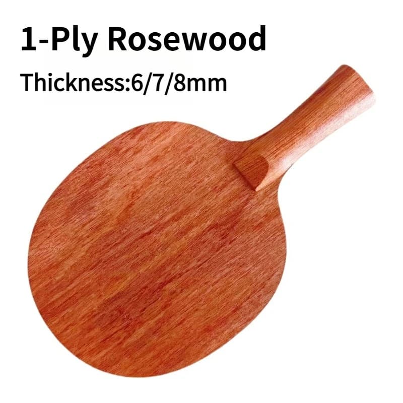 1-Ply Rosewood Table Tennis Racket Blade Professional Pure Wood High Elastic Offensive Ping Pong Paddle Thickness 6mm 7mm 8mm