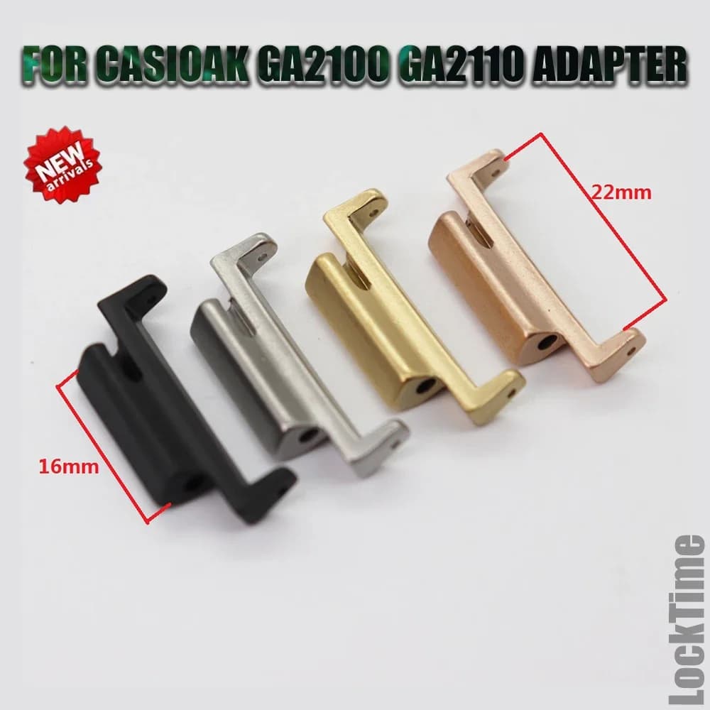 Adattatore in acciaio inossidabile con fascia da 22 mm di larghezza per accessori per connettori Refit Casio G-Shock GA2100 GA-2100