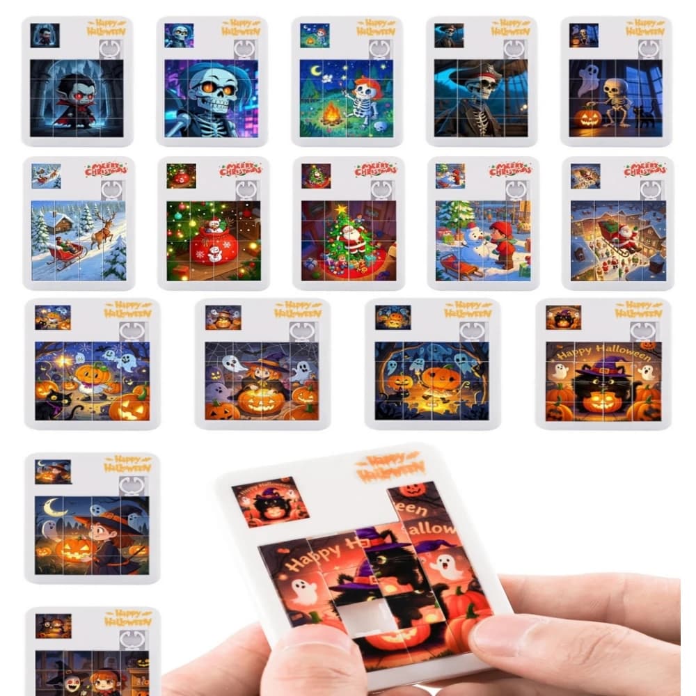 10/20PC Cartoon Halloween Natale Tema Puzzle Gioco per Halloween Festa di Natale Regalo Souvenir Confezione regalo per la scuola materna