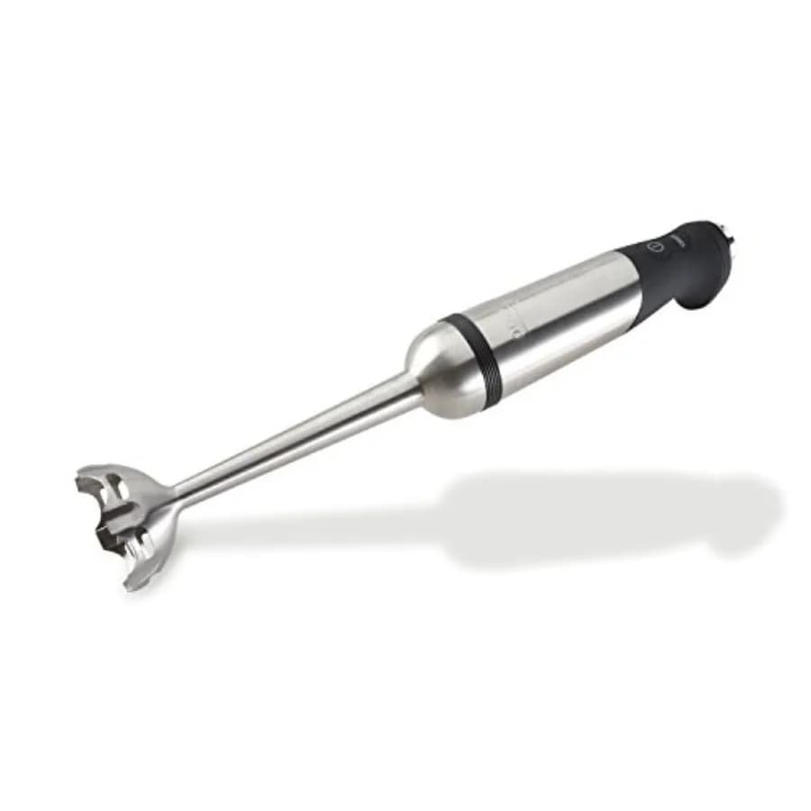 Frullatore a Immersione Elettrico in Acciaio Inox, 2 Pezzi, Funzione Turbo, 600 Watt, Controllo Velocità Variabile, Frullatore a Immersione Staccabile 9-1
