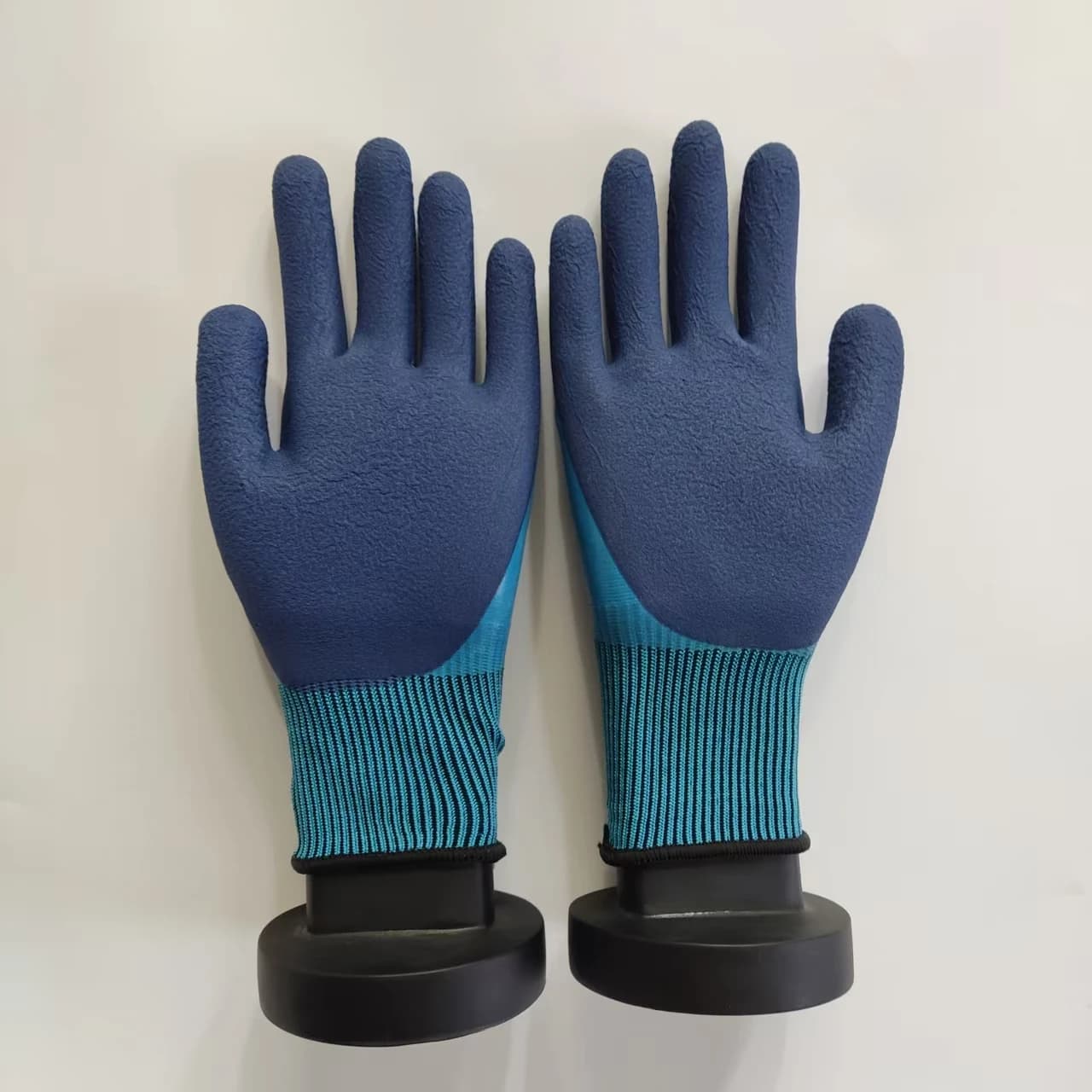 1 paio di guanti da lavoro guanti di sicurezza traspiranti antiscivolo resistenti all'acqua su entrambi i lati rivestiti in lattice per la costruzione del giardino