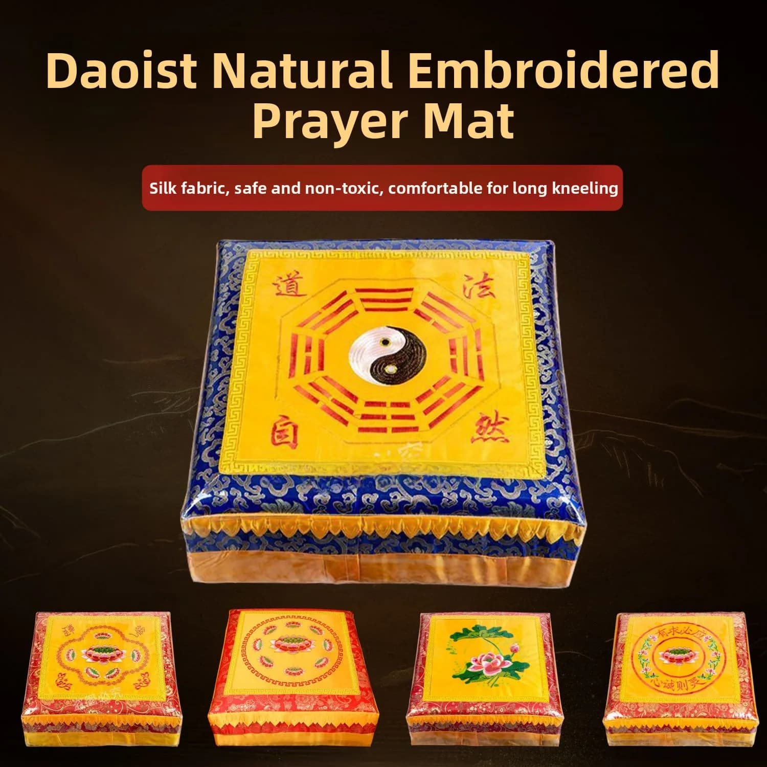 Thickened Wood Lotus Buddha Worship Pad Zafu Meditation Cushion Home Temple Kneeling Pad Bench Zen Study Mat