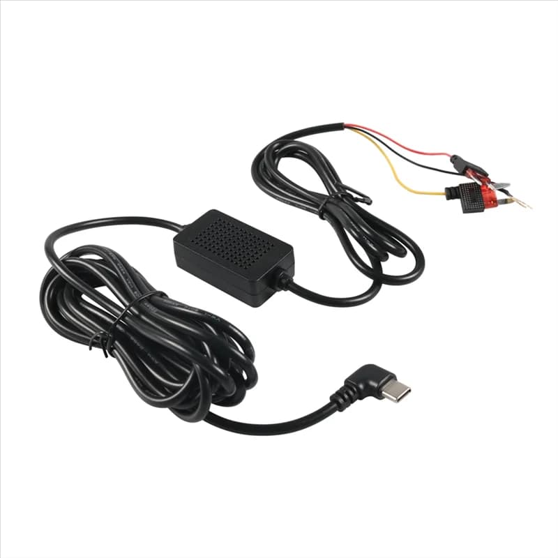 ABHY-Dash Cam Acc Hardwire Kit, USB Type C Dashcam Kit Cable Step-Down, Power Cable for Dashboard Charger for Cars from 12 V-24 V to DC 5 V 3 A