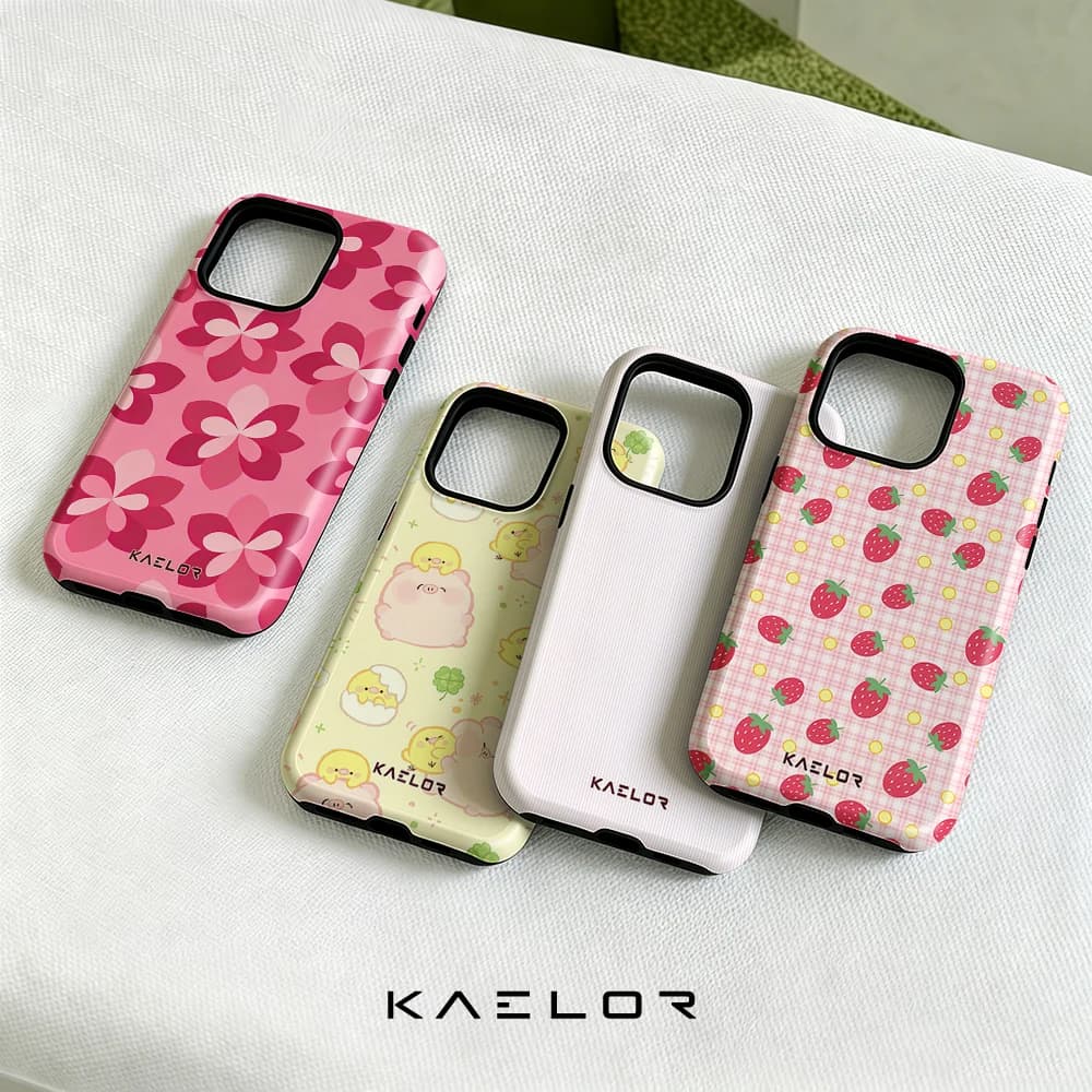 Pink Plaid Berry Star Bumper Case Dual Layer for iPhone 17 16 15 14 Plus 13 Pro Max Shockproof Hard PC Cover