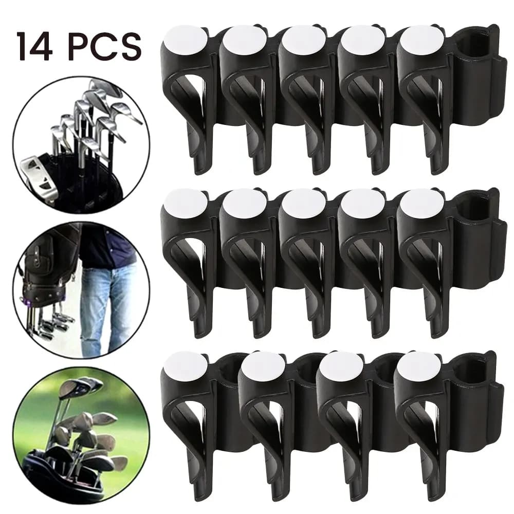 14 pezzi morsetto per putter da golf clip per sacca da golf club fissi da golf fibbia aiuti per l'allenamento della palla accessori per giochi sportivi attrezzatura per l'allenamento dell'oscillazione