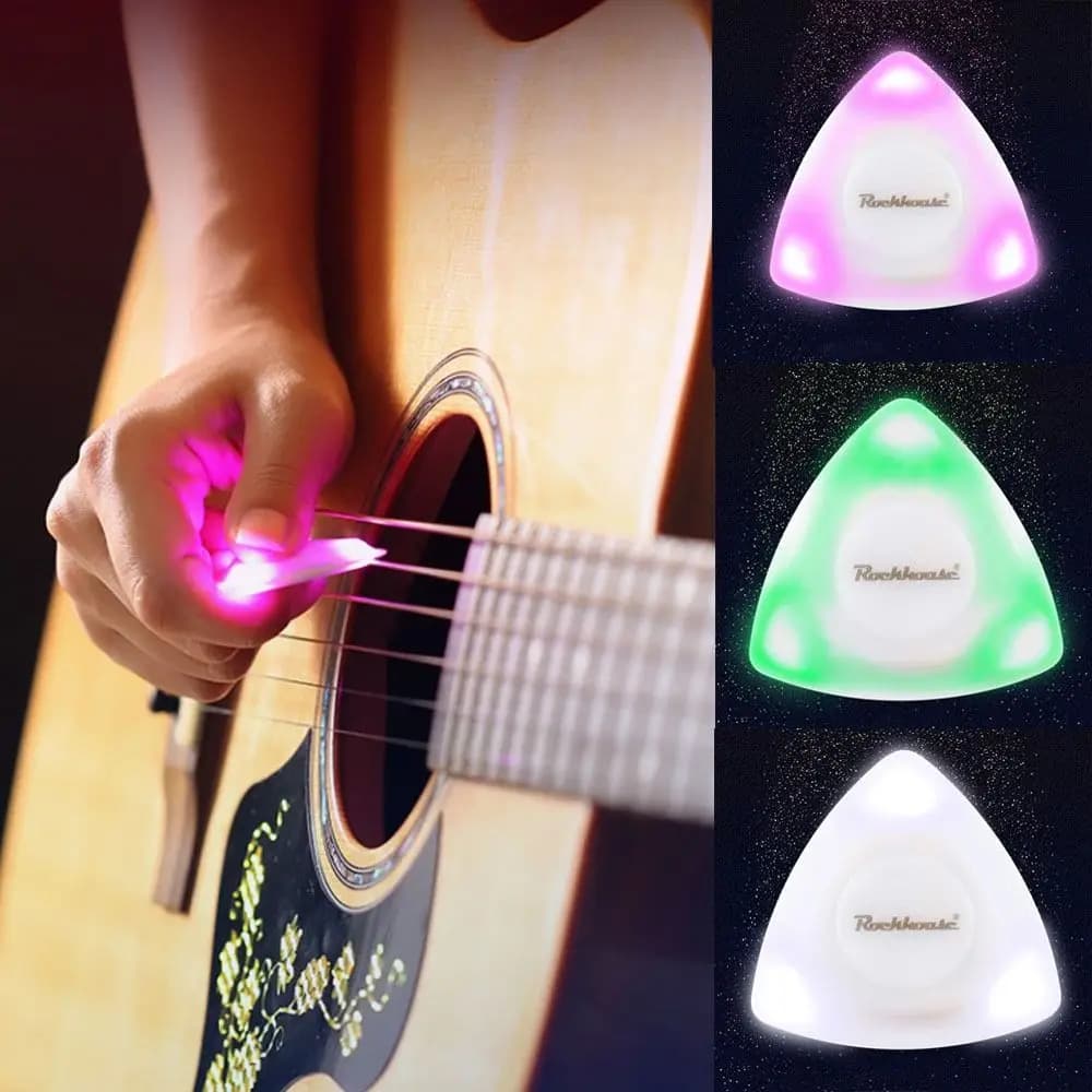 Nuovi Plettri Luminosi per Chitarra Elettrica, Basso, Ukulele e Chitarra Acustica