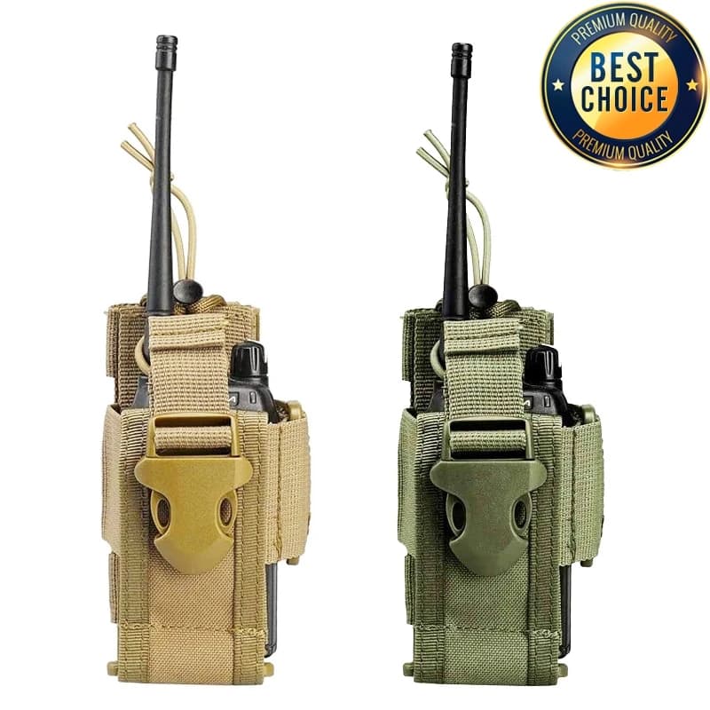 Nuovo supporto per walkie-talkie tattico regolabile Custodia per radio Custodia per interfono da caccia Borsa per radio Molle in nylon per esterni