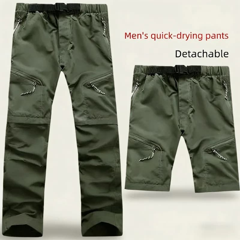 Men's Tactical Pants, Breathable and Fashionable, Convertible to Shorts, for Cycling, Tourism, Hiking and Camping