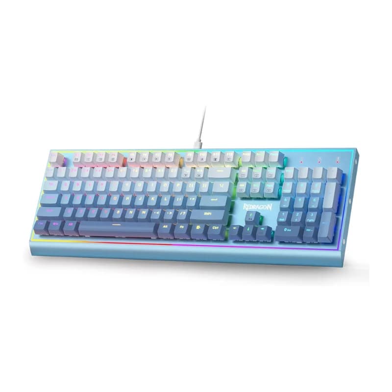 Redragon K654 RGB Gaming 104 tasti Tastiera meccanica cablata sostituibile a caldo
