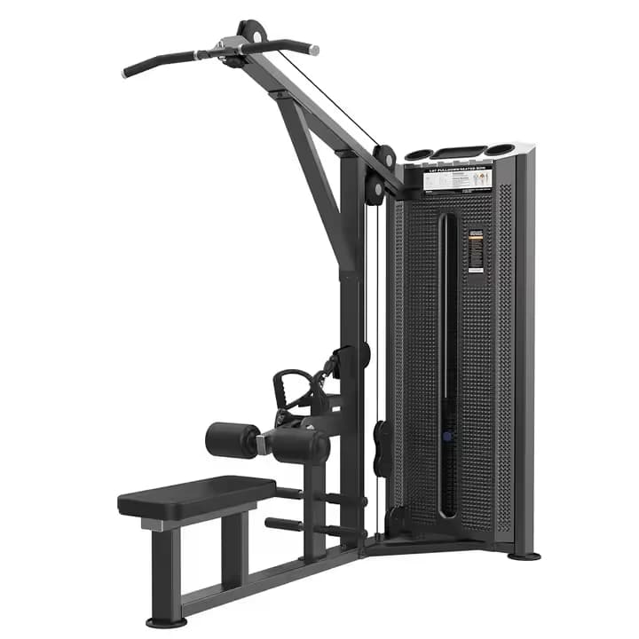 Commercial Equipment for Gym: High Pull Down Machine with Seat Vowder, Steel Rack Fitness for Back Trainer
