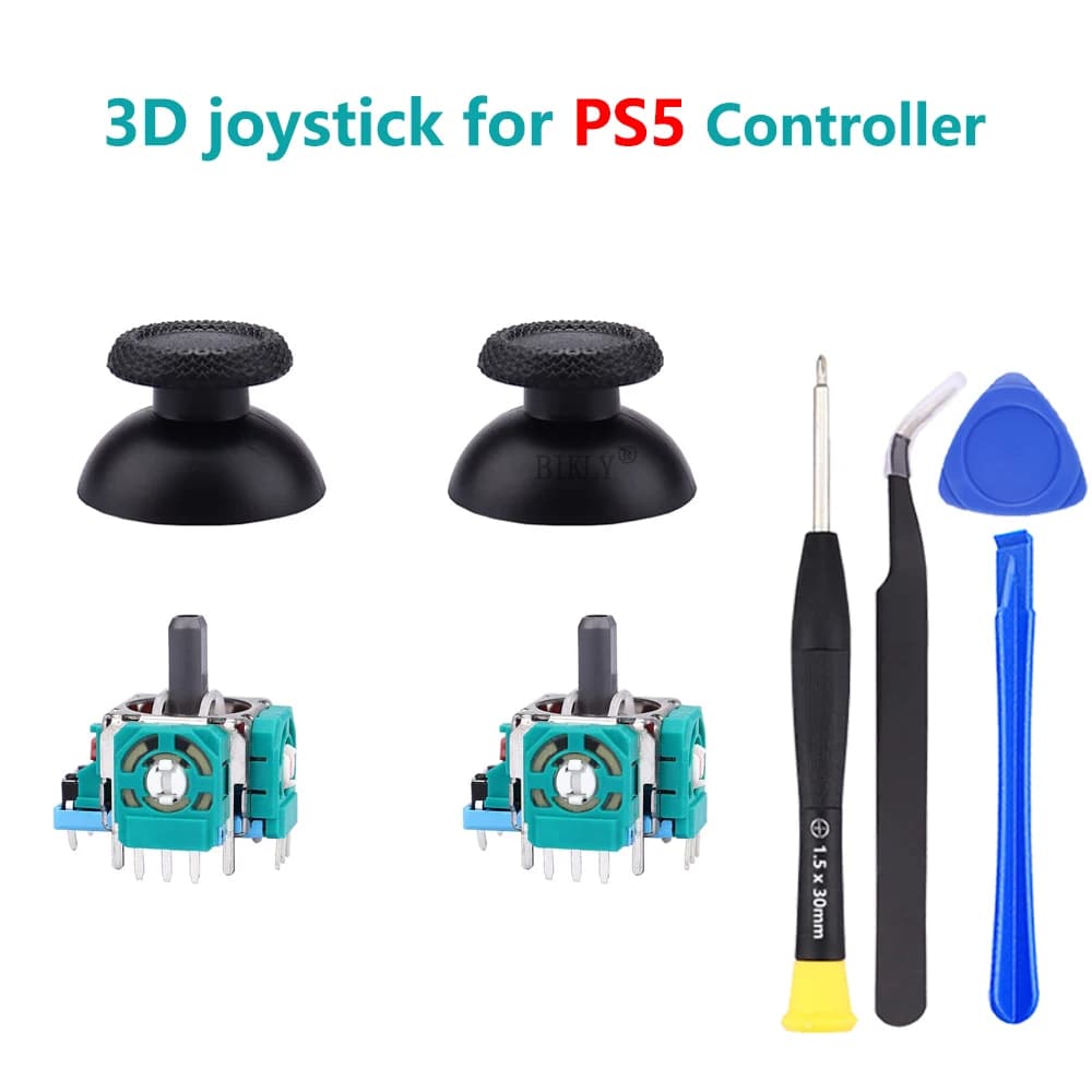 2K3 Ohm 3D Analog Joystick Replacement Kit, Stick Drift Fix for PS5 DualSense Controller with T8 Screwdriver