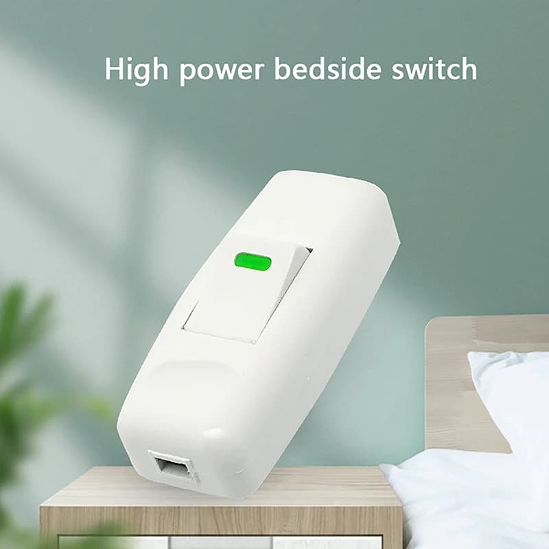1Pc Home Classic White Inline On/Off Lampada da tavolo Lampada da comodino Pulsante Cavo interruttore Accessori elettrici