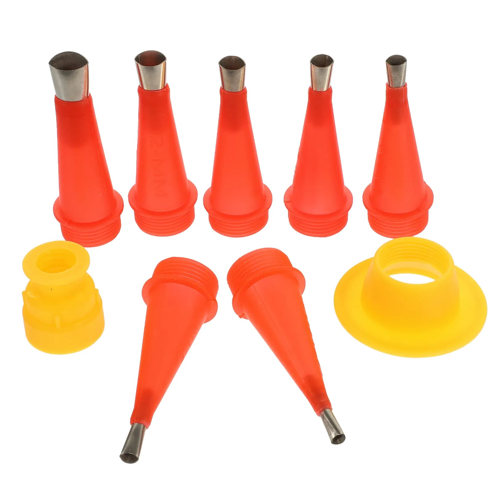 1Set Professional Reusable Caulking Nozzle Applicator Set Stainless Steel 5 6 7 9 10 12 14Mm Caulking Tool Kit for Home Repair