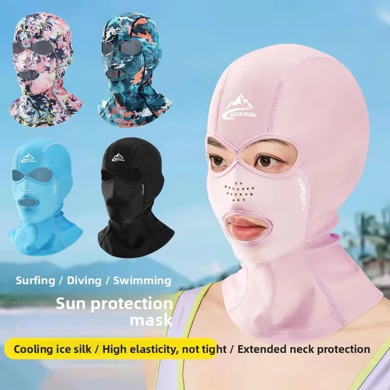 Cuffia da Nuoto con Protezione UV, Impermeabile, per Immersioni, Maschera da Snorkeling, Dispositivo di Galleggiamento, Copricapo da Spiaggia