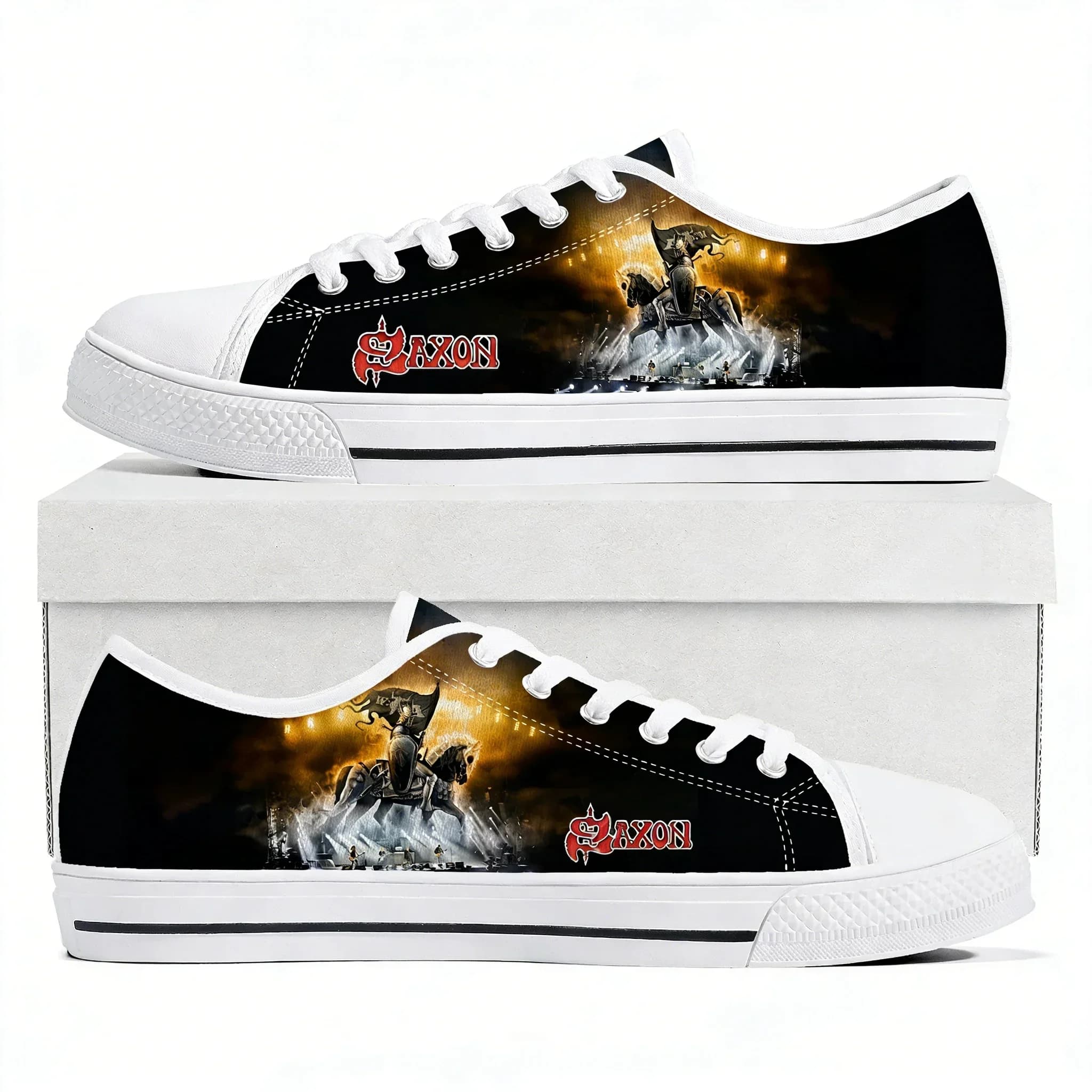 Saxon Band Low Top High Quality Sneakers Mens Womens Teenager Canvas Sneaker Casual Couple Shoes Fashion Patterns Custom Shoes