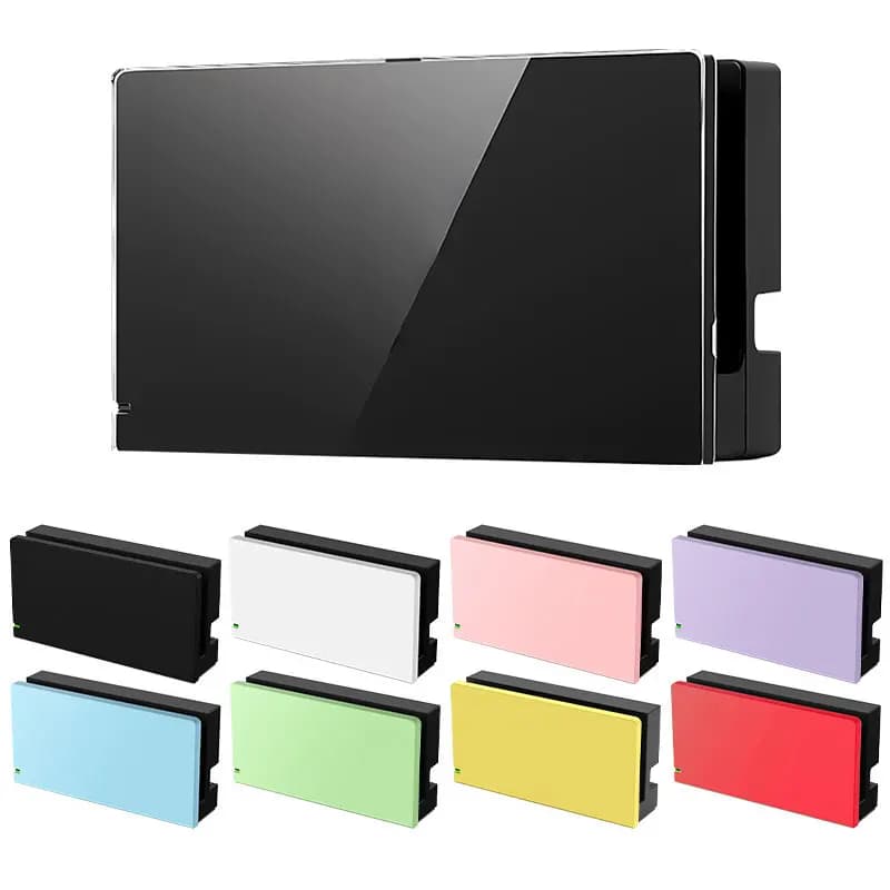 Copertura protettiva decorativa per piastra frontale per Nintendo Switch Base per stazione dock TV di ricarica Custodia per piastra frontale sostitutiva color caramello