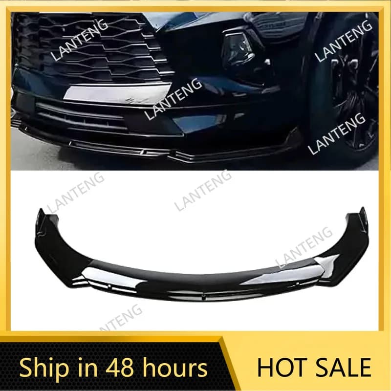 Car Front Bumper Lip For C-hevrolet Blazer 2019-2024 Splitter Spoiler Diffuser Carbon Fiber Look Lower Lip Protector Body Kit