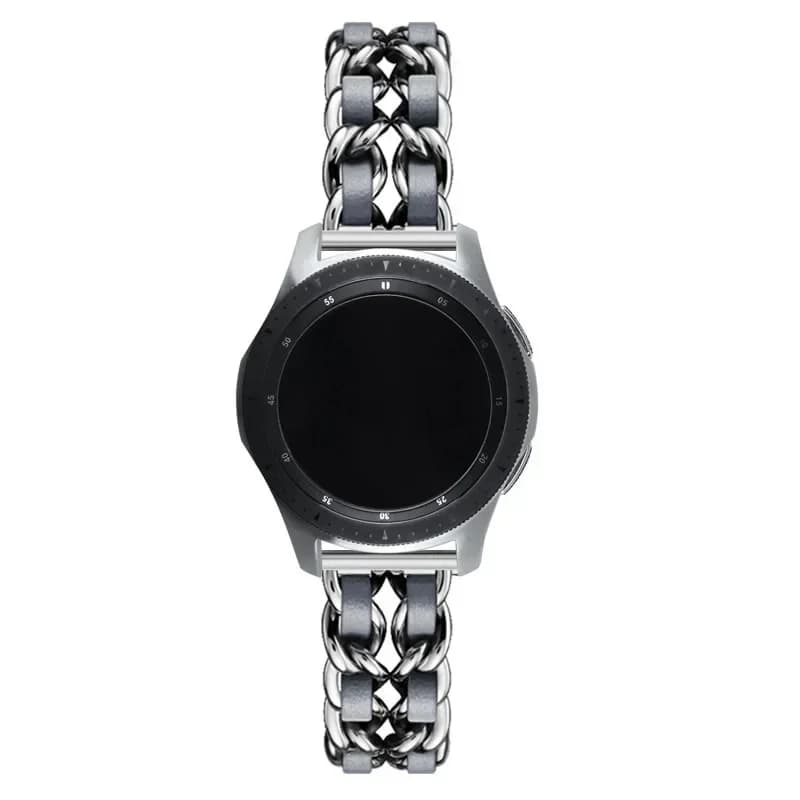 Cinturini da 20mm per Samsung Galaxy Watch 7/FE/6/5 Pro/4/Classic/Active, bracciale di lusso in pelle e metallo, cinturino per Huawei GT 5-4-2-3 Pro