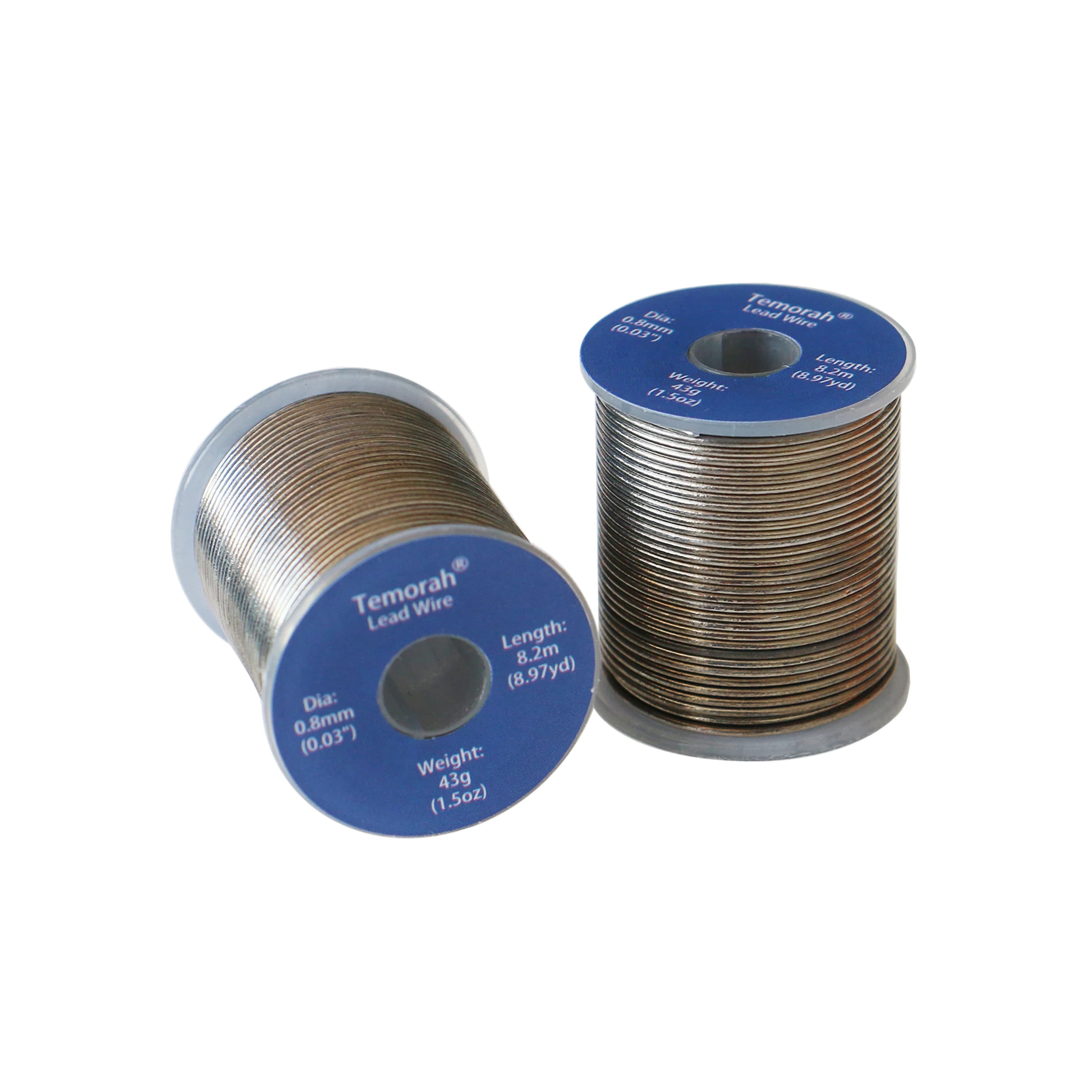 2 Pezzi Filo di Piombo Morbido Diametro 0.5mm 0.8mm 1.0mm su Bobina, Materiale per Costruzione Mosche Artificiali per Pesca a Filo, Streamer, Nymph