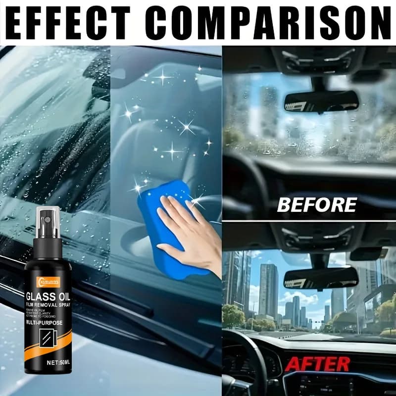 Repellente per l'acqua per vetri – Adatto per vetri auto, caschi, finestre, specchi da bagno e altro ancora. Crea un'acqua a lunga durata