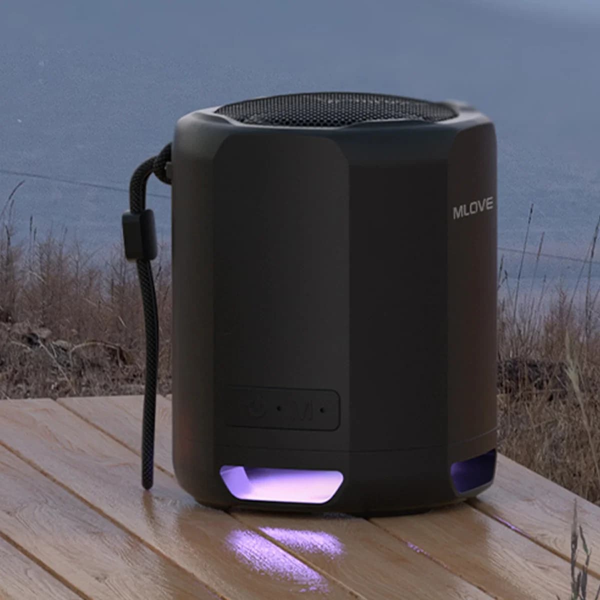 Altoparlante Bluetooth portatile MLOVE, Bluetooth 5.3, luci RGB, suono compatto ad alta fedeltà, connettività TWS