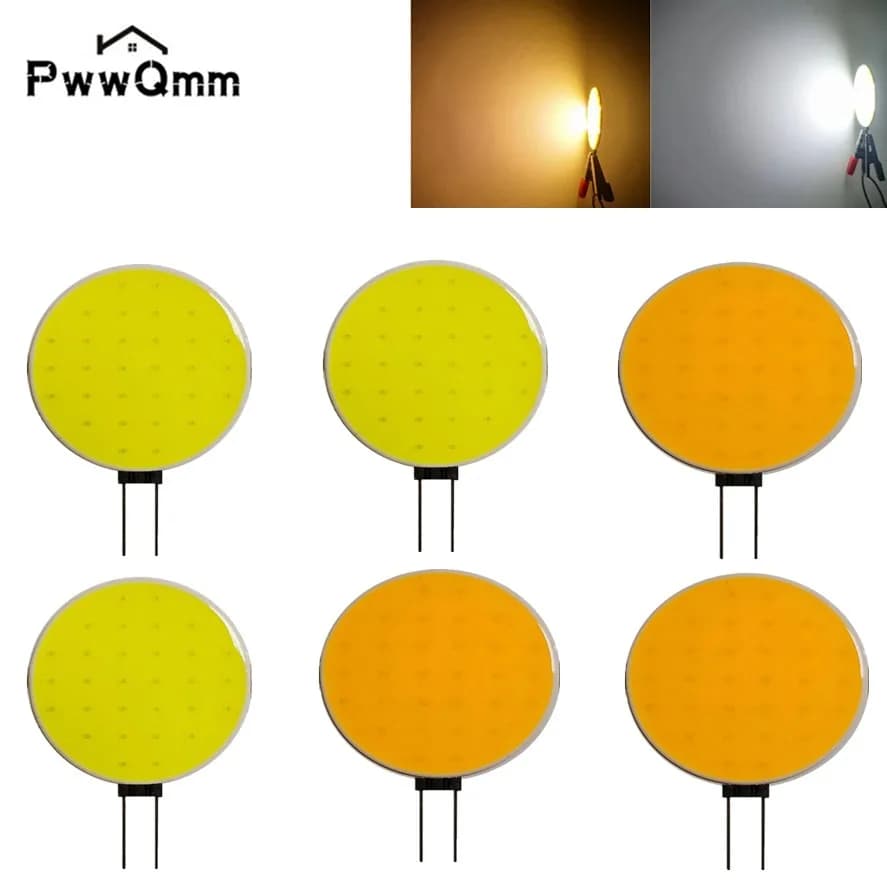 5 Pcs DC 12V G4 LED Chip COB lampadina 5W 7W Led Led matrix Light bianco freddo bianco caldo HeadLighting sostituire lampada da parete da scrivania alogena
