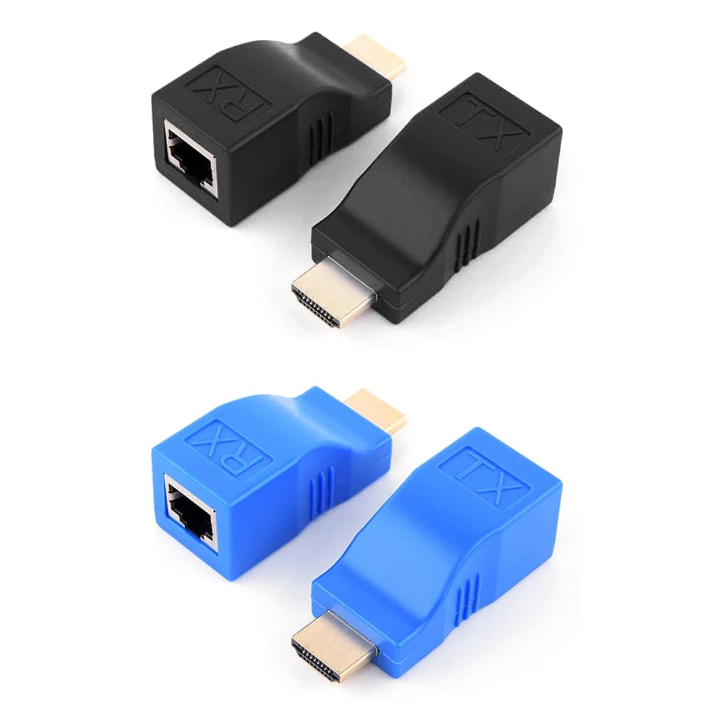 Cavo di rete da 2 pezzi Scheda Internet RJ45 da 4K a RJ45 Rete di estensione Ethernet LAN compatibile HDMI per DVD HDTV