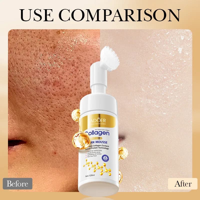 120ml collagen facial cleanser Mousse deep cleansing skin care moisturizing cleanser facial cleanser products for skin care