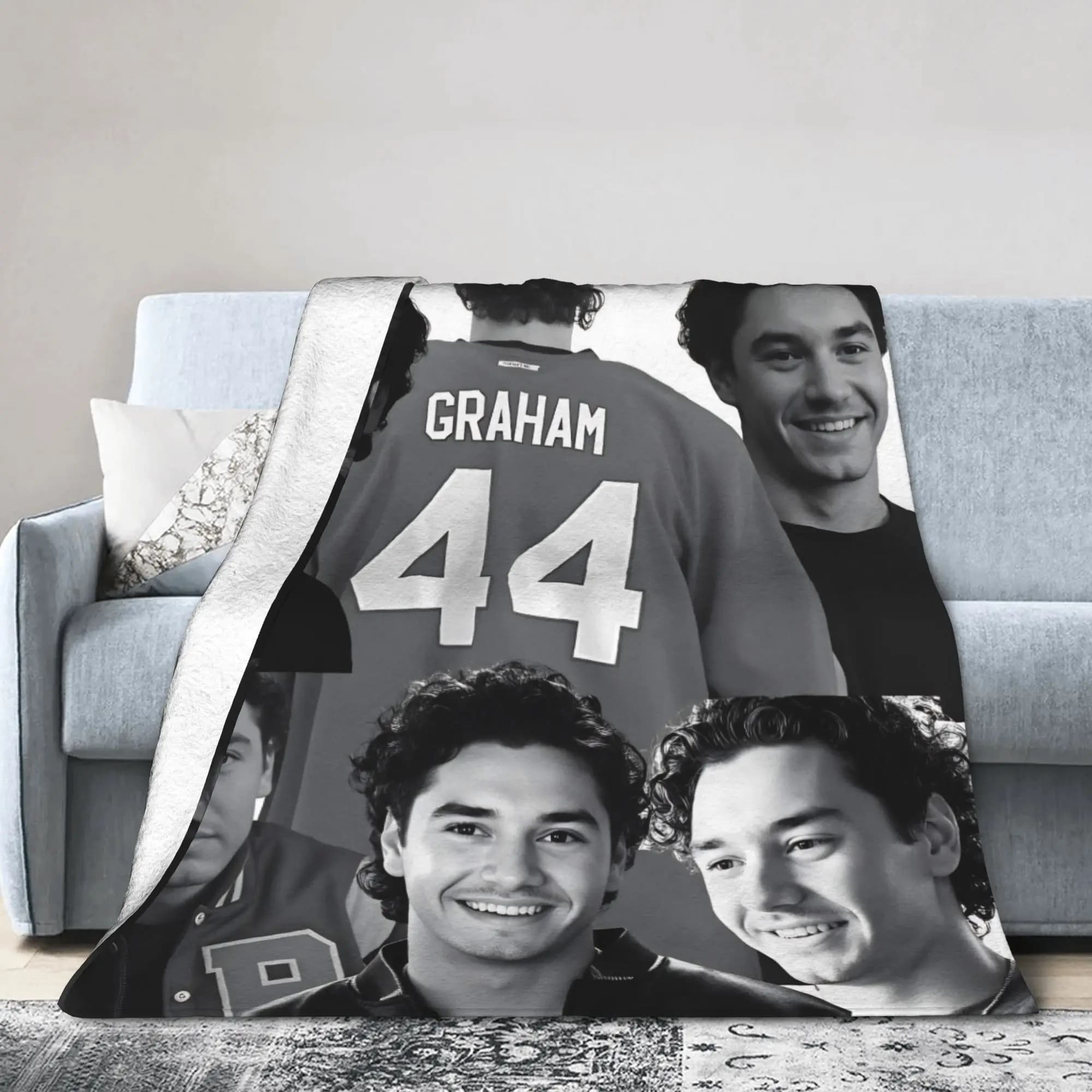 Garrett Graham Poster Plush Blanket Students Off Campus Flannel Bedding Throws For Bedroom Soft Warm Custom Quality Bedspread