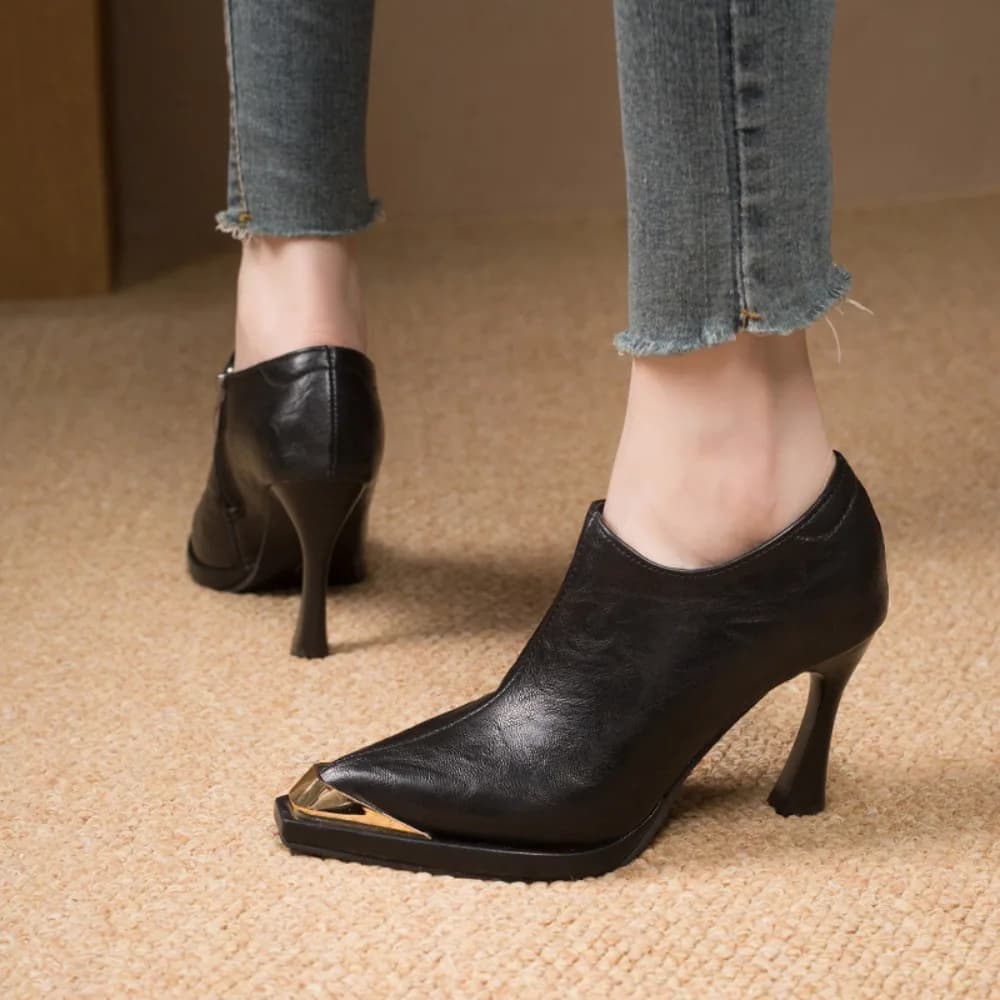 Women High Heel Loafers Pointed Toe Sexy Shoes Retro Fad Designer 2026 New Brand Luxury Sandals