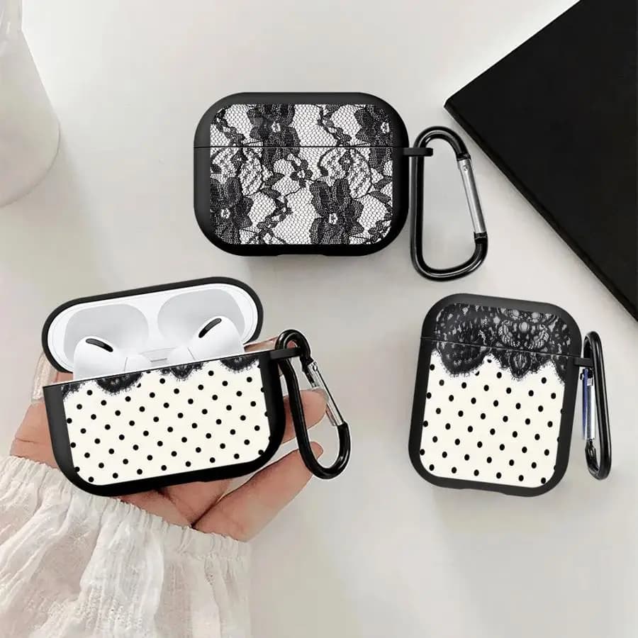 Custodia per auricolari con fiori in pizzo per Airpods 3 4 2 Pro3 Pro2 Pro 1