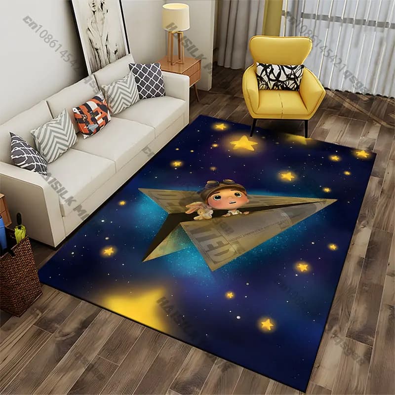 Imagination Dreams Stars Carpet, aeroplane-shaped carpet, yoga mat, decoration for living room, baby cat mat, zerbino, carpet for play area